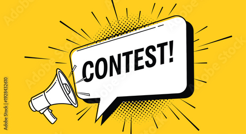 Contest announcement megaphone icon