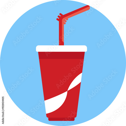 A disposable cup commonly used in the United States for serving soft drinks, coffee, or iced beverages, often featuring a lid and straw.
