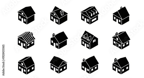 Isometric Houses Set: Real Estate Icons
