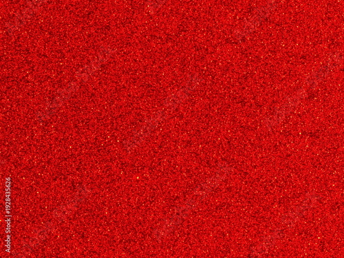 Macro photography of vibrant red metallic paint texture with sparkling flakes