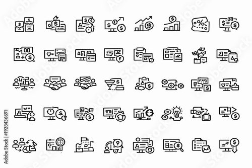 Assorted icons depicting various office equipment and technology devices