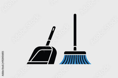 Modern cleaning tools for efficient household chores with copy space