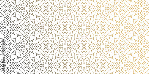 Luxury Ceramic tile and porcelain seamless pattern design. Black And Gold