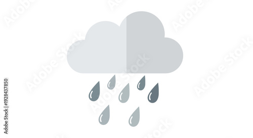 Cloud with rain drops icon
