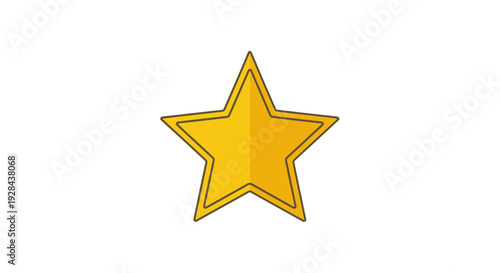 Golden Star Icon, Symbol of Success and Excellence