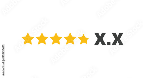 Five Star Rating with Score X.X
