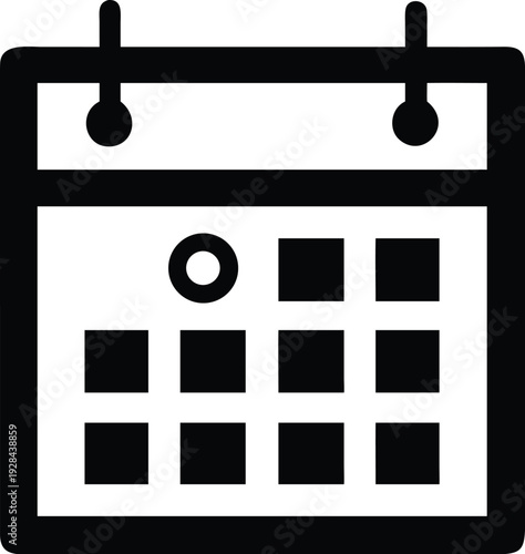 Calendar icon symbol for planning important event or appointment