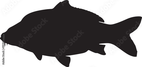 Silhouette sea fish design 