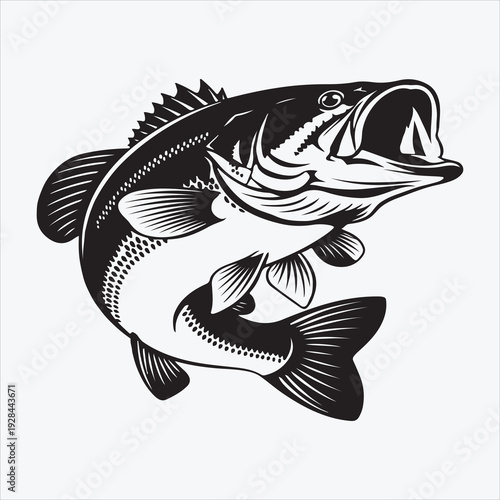 Silhouette sea fish design 
