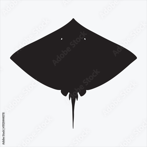 Silhouette sea fish design 