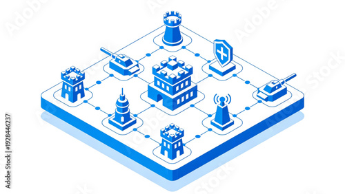 3d vector illustration of a crown of thorns on a white background as a symbolic concept for a global business network connection and internet technology communication icon