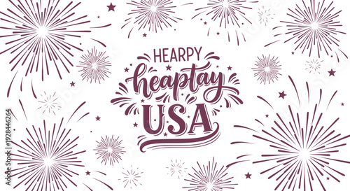 USA Independence Day celebration vector graphics