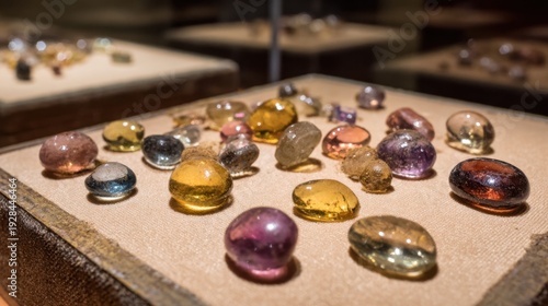 Wallpaper Mural Collection of Scattered Polished Gemstones in Various Sizes and Colors Torontodigital.ca