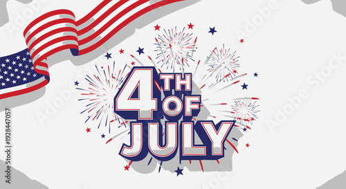 4th of July patriotic icons