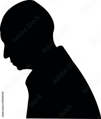 a man had silhouette vector