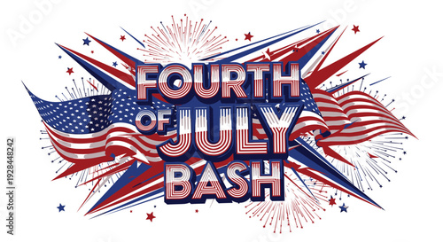 Fourth of July Bash vector graphic
