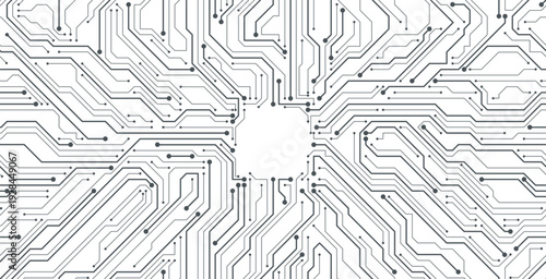 Seamless motherboard and processor chip pattern lines.
