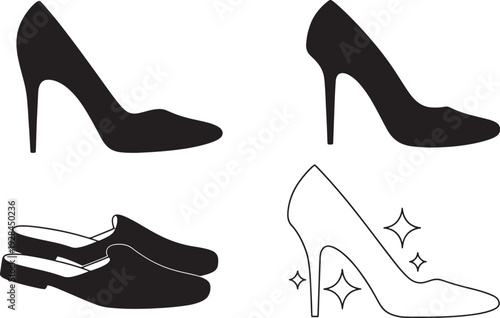 Collection of Women High Heels and Mules Icons