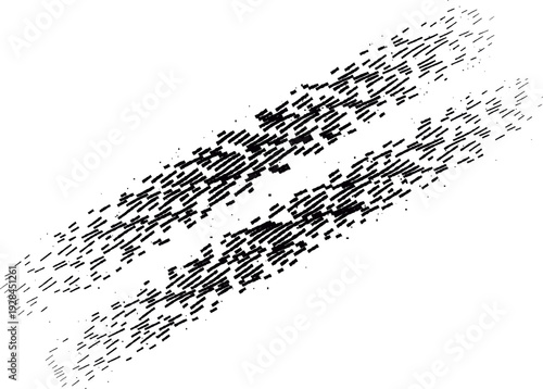 Abstract Black Paint Stroke Texture for Artistic Backgrounds and Design Elements