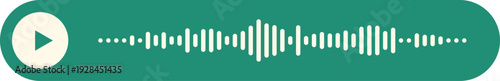 Green audio message waveform with play button, illustrating sound transmission