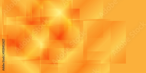 Abstract orange geometric background with overlapping transparent squares and diamonds in a vibrant dynamic gradient