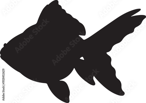 Silhouette sea fish design 