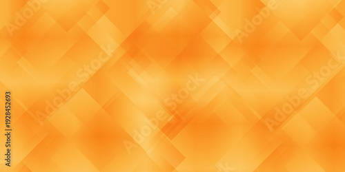 Abstract orange geometric background with overlapping transparent squares and diamonds in a vibrant dynamic gradient