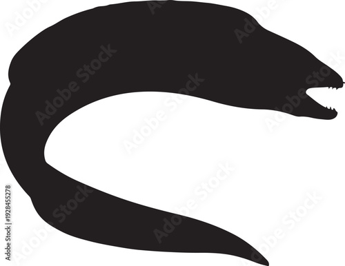 Silhouette sea fish design 