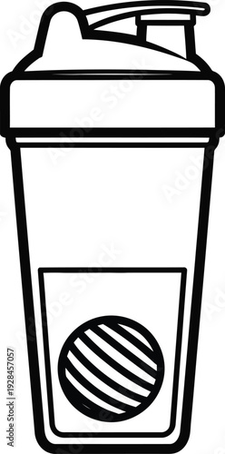 Fitness protein shaker bottle for gym workouts and healthy drinks