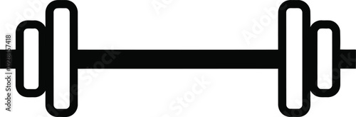 Fitness dumbbell icon for gym workout and exercise routine