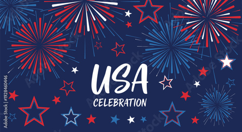 USA Independence Day celebration background