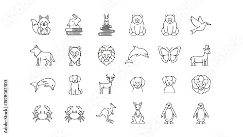 A diverse collection of icons representing various human activities and professions Vector