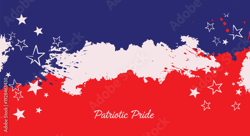 Patriotic background with stars and stripes