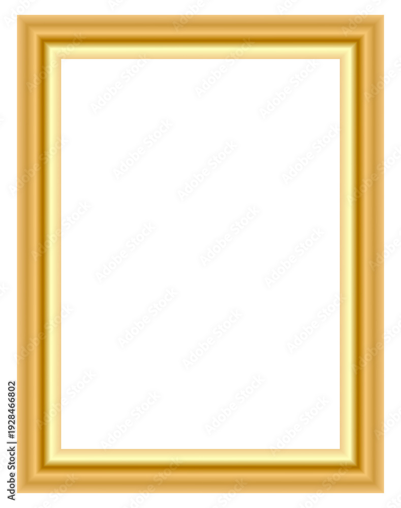 Obraz premium Luxury golden picture frame border template, elegant decorative vector design isolated