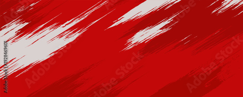 Straight red ink vector lines pack. Bloody color long and round hand-drawn brushstroke text highlights, frames, circles. Asian calligraphy brushstroke set.Print