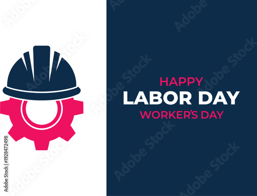 Happy labor day celebration with hardworking american workers