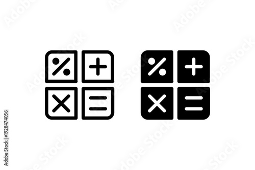 Math Operations Calculator Icon Vector