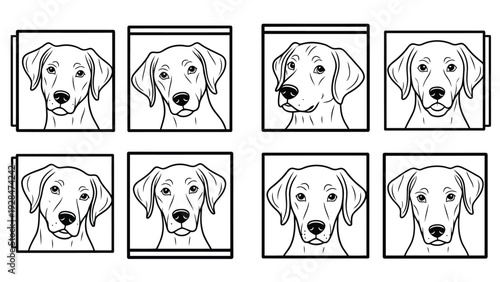 Diagram of human facial expressions using arrows to indicate muscle movements Vector