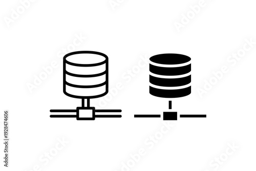 Database Server Storage Icon Vector