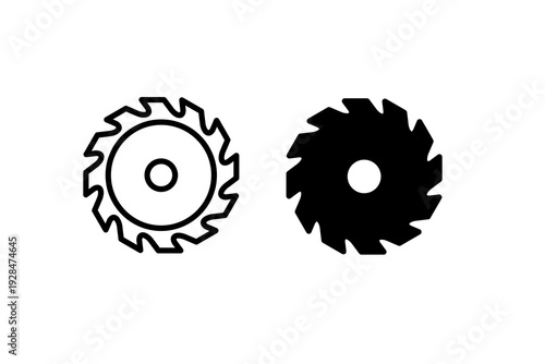 Circular Saw Blade Tool Icon Vector