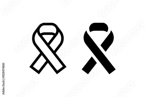 Awareness Ribbon Support Icon Vector
