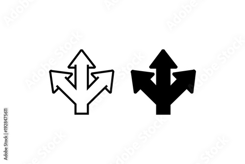 Four Direction Arrows Icon Set