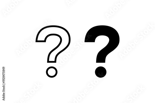 Question Mark Icon Outline and Solid Set