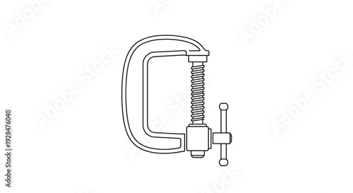 C clamp tool for holding objects.