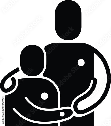 A large figure embraces a smaller figure in a wqe (5) illustration.