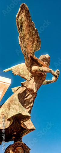 Monumento Nacional a Víctor Manuel II (Vittoriano) o Altar de la Patria y Plaza Venecia en Roma, Italia. Arquitectura y monumentos de Roma. Paisaje urbano de Roma.