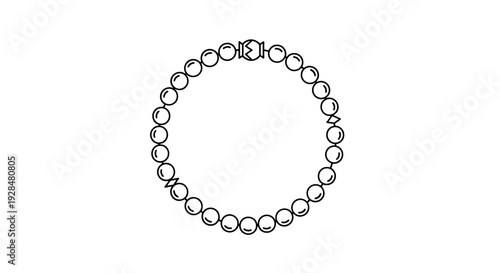 Silver Chain Necklace with Circular Links.