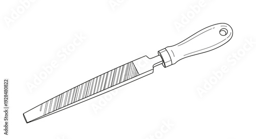 Pencil Sharpening Tool with Handle Illustration.