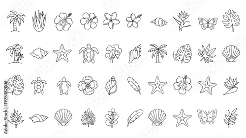 A collection of abstract geometric patterns and symbolic designs featuring interconnected shapes Vector