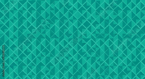 Teal geometric pattern with intersecting lines and shapes in a repeating design on a solid background